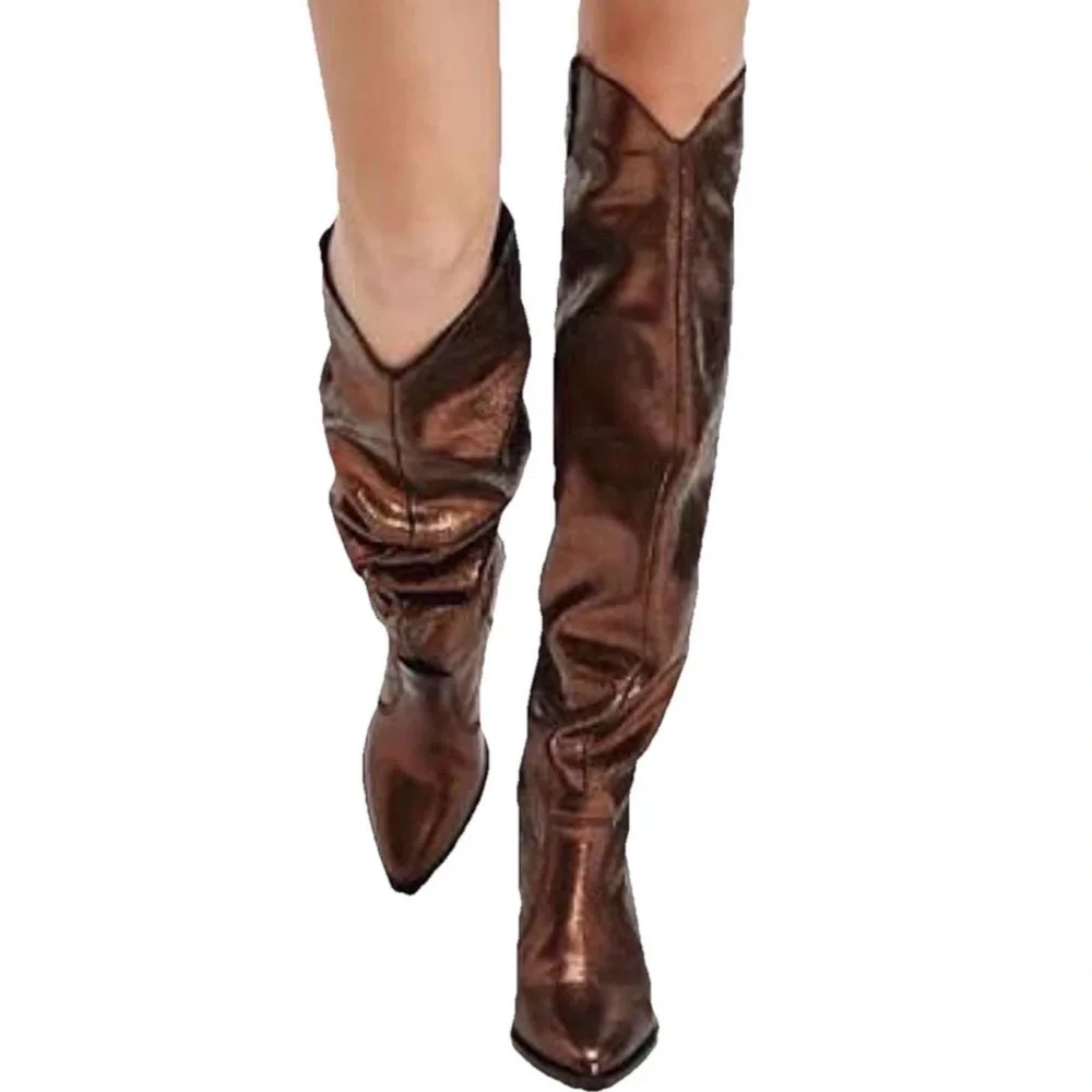 🆕 Free People Triple Crown Over-The-Knee Slouch Boots